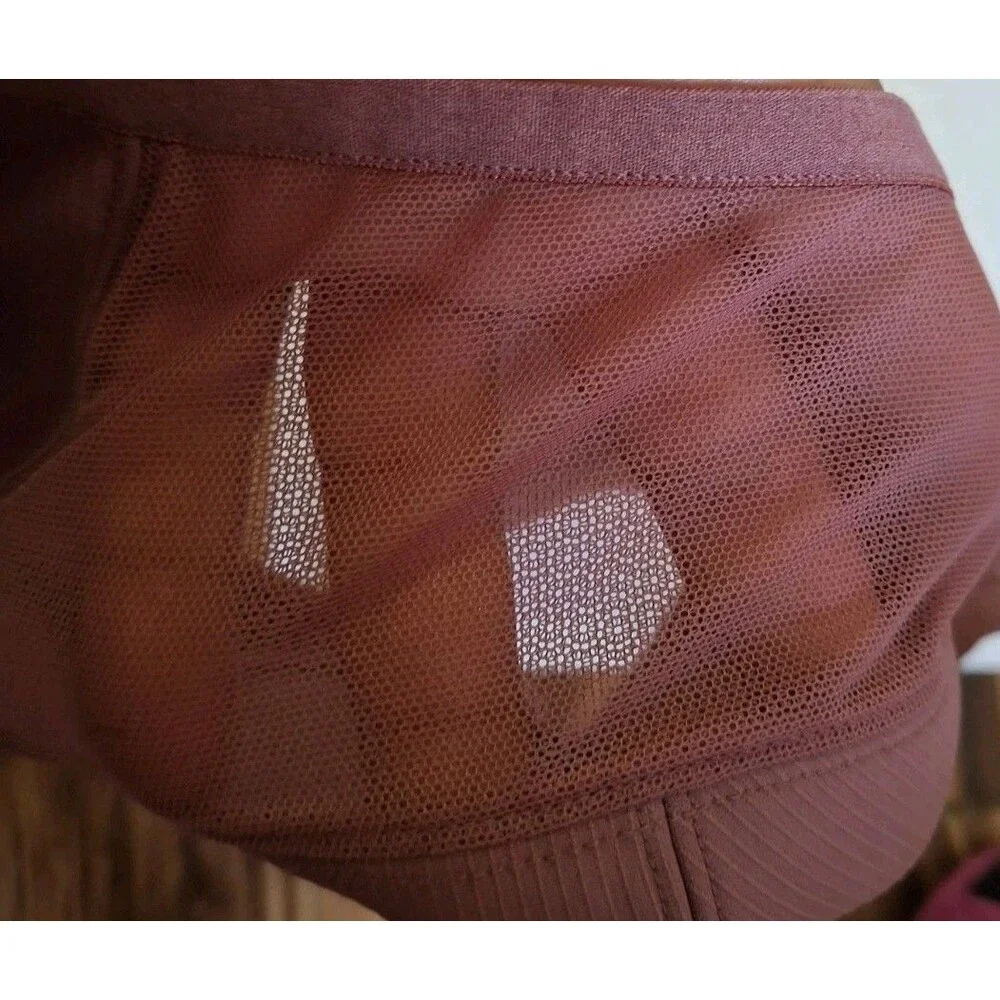 Honeylove Crossover Wireless Bra Size 1X Maroon Red Tan Padded Lightly Lined - Picture 8 of 9
